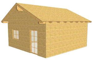 Gartenhaus aus Holz mit Satteldach